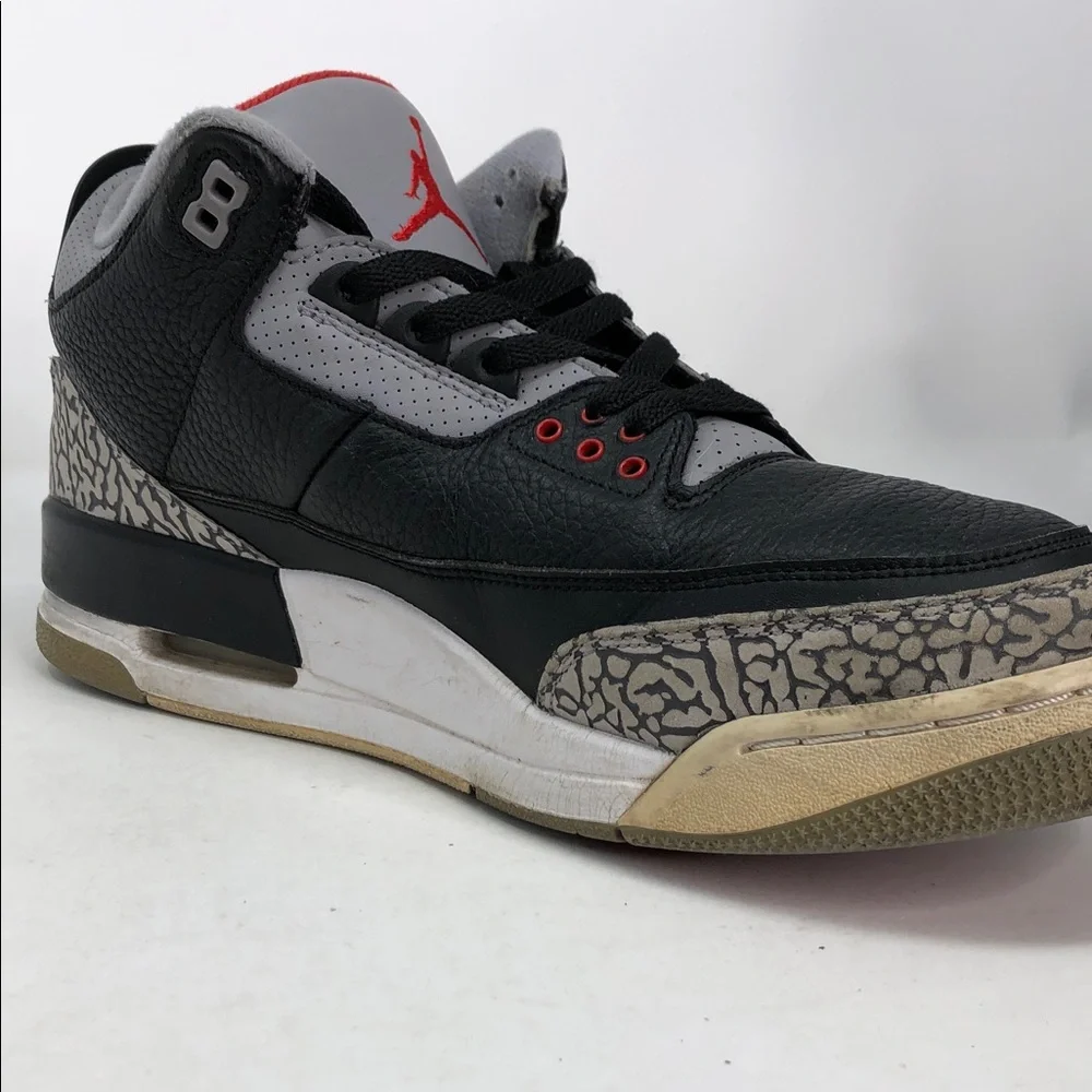 Nike Air Jordan 3 Retro 2018 Black Cement 854262-001 Men’s Sneakers - Size 12 - Picture 11 of 14